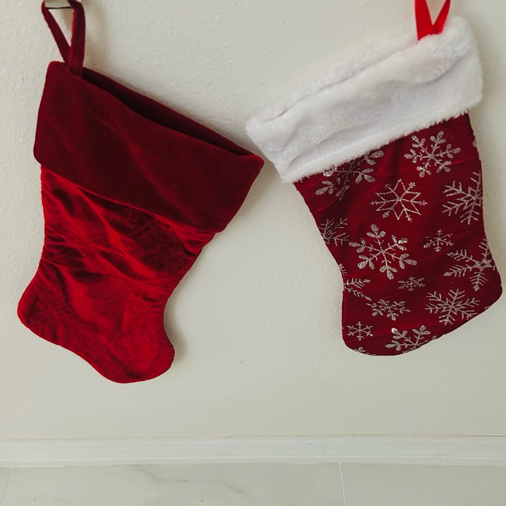 Festive Red Christmas Stockings Set